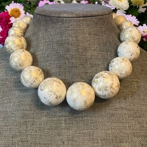 Ippo chunky metallic swirl bead necklace, bracelet and earrings set